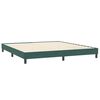 vidaXL Cama com molas/colch&otilde;es 180x210 cm veludo verde-escuro