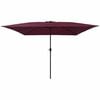 vidaXL Guarda-sol de Jardim Vermelho Bordeaux 295 x 295 x 245 cm