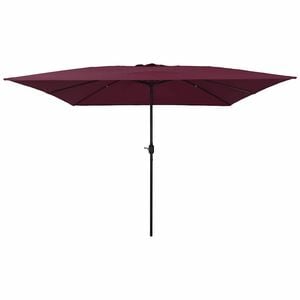 vidaXL Guarda-sol de Jardim Vermelho Bordeaux 295 x 295 x 245 cm