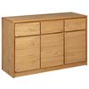 vidaXL Aparador SAUDA 114x43x75,5 cm pinho maci&ccedil;o cor carvalho