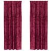 vidaXL Cortinas de Veludo 2 pcs vermelho tinto 225 x 140 cm Veludo