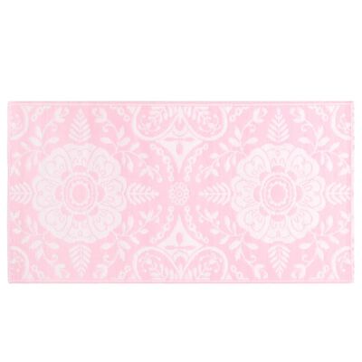vidaXL Tapete de exterior 120x180 cm PP cor-de-rosa