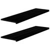 vidaXL Soleiras da janela 2 pcs 140x40x2 cm carvalho castanho-preto
