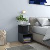 vidaXL Mesas de cabeceira 2 pcs 35x35x55 cm contraplacado cinzento
