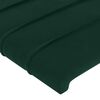 vidaXL Cabeceira de cama c/ abas tecido 147x16x78/88cm verde-escuro