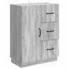 vidaXL Buffet Sonoma Cinzento 66 x 34,5 x 87 cm Derivados de Madeira