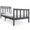 vidaXL Estrutura de cama 100x200 cm madeira maci&ccedil;a cinzento