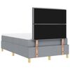 vidaXL Cama Box Spring LED Cinzento-claro 120 x 190 cm tecido