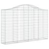 vidaXL Cestos gabi&atilde;o arqueados 5pcs 200x30x120/140cm ferro galvanizado