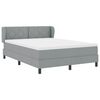 vidaXL Cama Box com colch&atilde;o Cinzento-claro 140 x 190 cm tecido