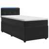 vidaXL Cama box spring com colch&atilde;o Preto 100 x 200 cm Veludo