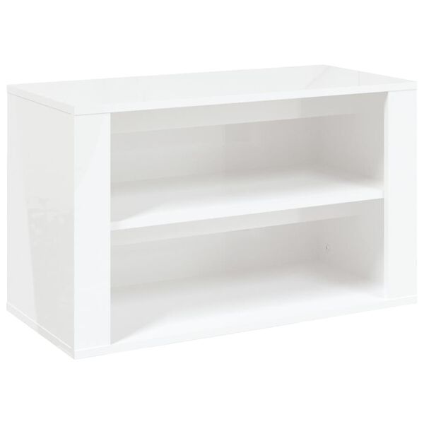 vidaXL Sapateira 75x35x45 cm derivados de madeira branco brilhante