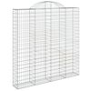 vidaXL Cestos gabi&atilde;o arqueados 12 pcs 200x30x200/220 ferro galvanizado