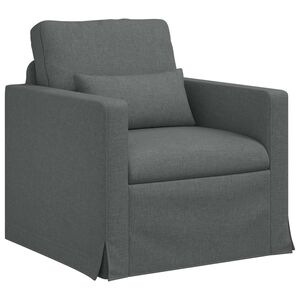 vidaXL Sof&aacute; Cinza Escuro 78 x 78 x 80 cm tecido