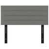 vidaXL Cabeceira de cama tecido 100x5x78/88 cm cinzento-escuro