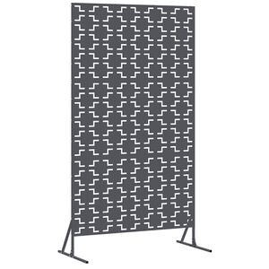 vidaXL Protetor de Privacidade 100 x 50 x 180 cm A&ccedil;o Antracite