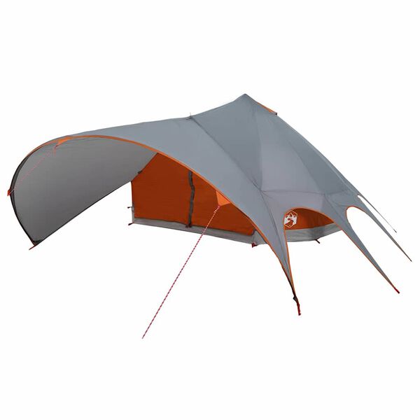 vidaXL Tenda Teepee para 9 Pessoas Cinza e Laranja 502 x 502 x 297 cm