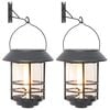 vidaXL Candeeiro solar p/ exterior 2pcs chama tremulante branco quente