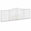 vidaXL Cesto gabi&atilde;o arqueado 400x30x120/140 cm ferro galvanizado