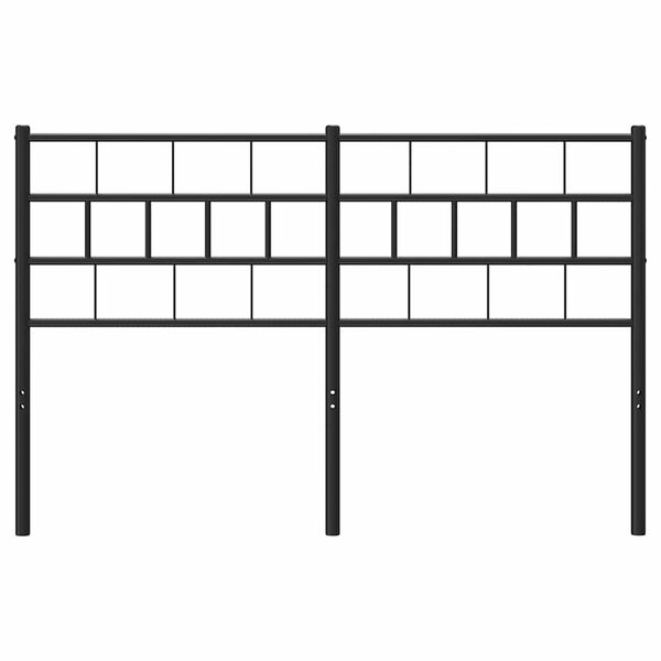 vidaXL Cabeceira de substitui&ccedil;&atilde;o 135 cm metal preto