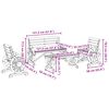 vidaXL 4 pcs conjunto lounge de jardim madeira de abeto maciça