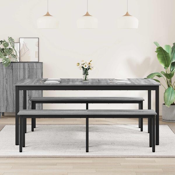 vidaXL Mesas de jantar Madeira processada