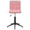 vidaXL Cadeira de jantar girat&oacute;ria veludo rosa