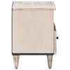 vidaXL Gabinete de Cama Branco 40 x 33 x 46 cm Madeira de manga maci&ccedil;a