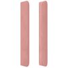 vidaXL Cabeceira de cama c/ luzes LED veludo 103x16x118/128 cm rosa