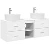 vidaXL Conjunto de Arm&aacute;rios para Banheiro 3 unid. Branco