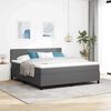 vidaXL Cama Box com cabeceira Cinza Claro e Branco 180 x 200 cm