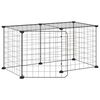 vidaXL Gaiola p/ animais de 8 pain&eacute;is c/ porta 35x35 cm a&ccedil;o preto