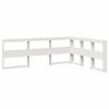 vidaXL Estante cabeceira forma de L 135 cm madeira pinho maci&ccedil;a branco