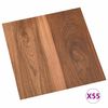 vidaXL Pranchas de Piso 55 pcs Castanho 5,11 m&sup2; PVC
