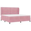 vidaXL Cama Box com colch&atilde;o com cabeceira Rosa 200 x 200 cm Poli&eacute;ster