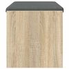 vidaXL Banco de Hall com almofada Carvalho Sonoma 83 x 38 x 40 cm