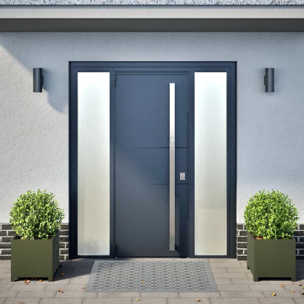 vidaXL Vaso/floreira de jardim 2 pcs 40x40x40 cm aço verde azeitona