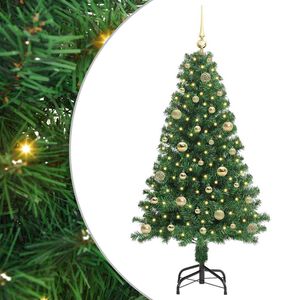 vidaXL &Aacute;rvore de Natal Artificial Verde 150 cm PVC, A&ccedil;o e Pl&aacute;stico