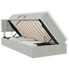 vidaXL Cama de Armazenamento LED com Colch&atilde;o Cinzento-claro