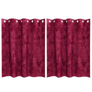 vidaXL Cortinas de Veludo 2 unid. Vinho Vermelho 140 x 140 cm Veludo