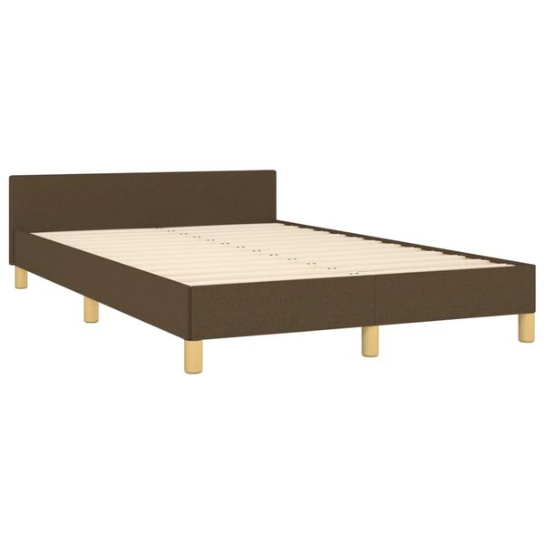 vidaXL Estrutura de cama sem colch&atilde;o 120x190cm castanho escuro