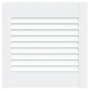 vidaXL Porta de arm&aacute;rio com design de persiana pinho maci&ccedil;o branco
