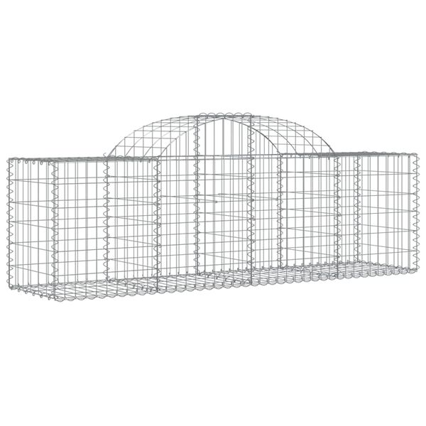 vidaXL Cestos gabião arqueados 20pcs 200x50x60/80 cm ferro galvanizado