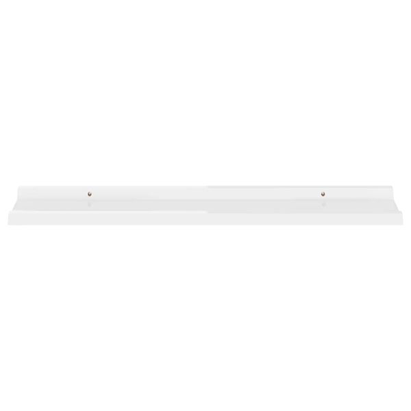 vidaXL Prateleiras de parede 2 pcs 80x9x3 cm branco brilhante