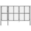 vidaXL Port&atilde;o de jardim em a&ccedil;o 400x150 cm antracite