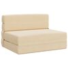 vidaXL Sof&aacute; Cama Dobr&aacute;vel Creme 100 x 80 x 60 cm Tecido