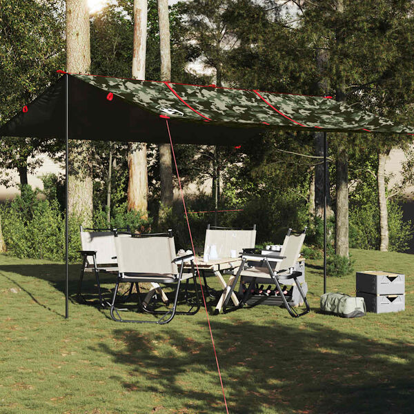 vidaXL Lona de campismo 451x420 cm imperme&aacute;vel camuflagem