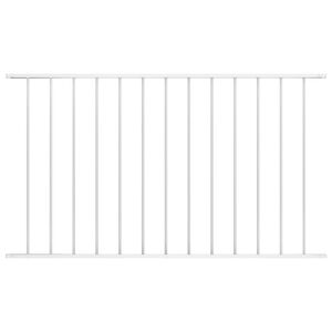 vidaXL Painel de veda&ccedil;&atilde;o Woerden em a&ccedil;o revestido a p&oacute;, 163x75 cm, branco