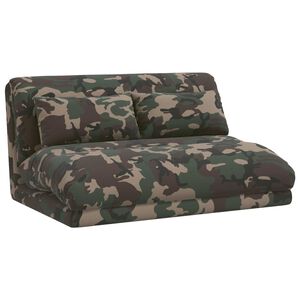 vidaXL Cadeira de ch&atilde;o ajust&aacute;vel Verde Ex&eacute;rcito Tecido