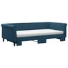 vidaXL Sof&aacute;-cama com gavet&atilde;o e colch&otilde;es 100x200 cm veludo azul